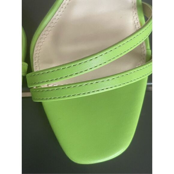 New Lulus Lianya Green Ankle Strappy Wrap Stiletto Shoes Size 7 - Picture 4 of 11